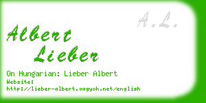 albert lieber business card